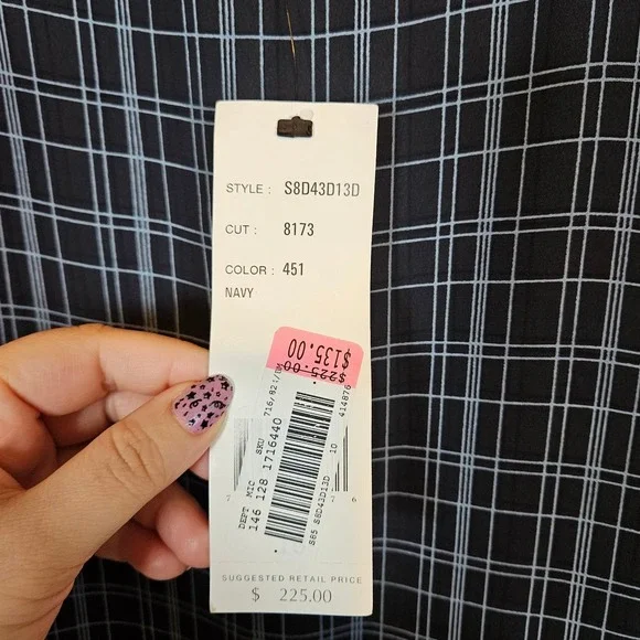 Anne Klein A Line Maxi Reversible Dress Women's 10 Vintage Teacher Academia - Picture 10 of 10